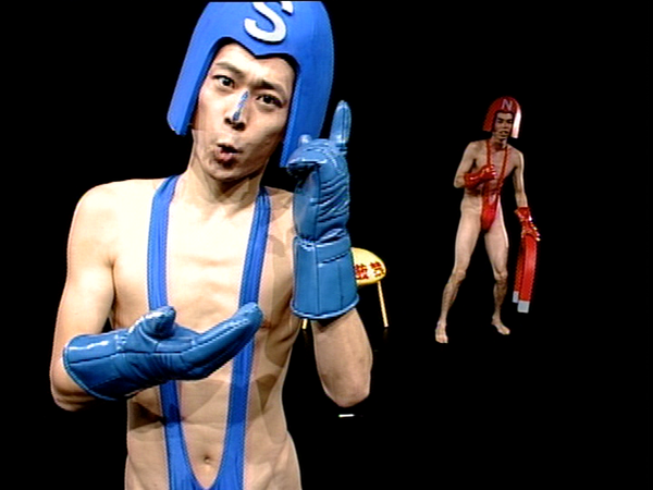 ダウンタウンのごっつええ感じ On Twitter 放課後電磁波クラブ この世の悪を吸い寄せる 正義の磁力で吸い寄せる 俺たち放課後 電磁波クラブ 見参 ニッ と言って登場するs極 東野 とn極 今田 の正義の味方 あの衣装は今田によるデザイン Https T Co