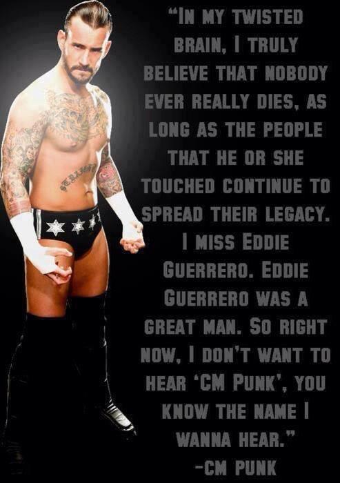This is why cm punk is so fucking dope. Happy birthday eddie! 