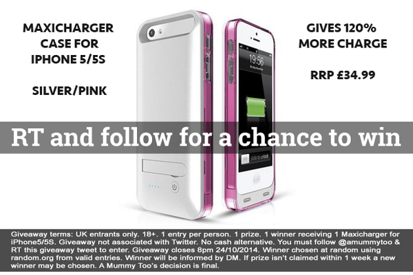 FamilyClanBlog's tweet photo. Follow @amummytoo & RT for chance to win a @maxicharger for iPhone 5/5S #maxicharger http://t.co/b6XNJUfaFd http://t.co/GKbxmsvTOs