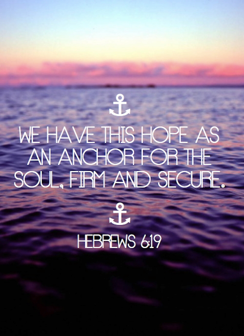 SolidGround_SA's tweet photo. Hebrews 6:19 - We have this hope as an anchor for the soul, firm and secure. http://t.co/i9JQ3StSzm