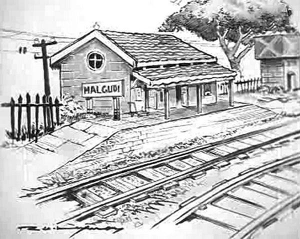 IndiaToday's tweet photo. Malgudi Days featured in today's Google doodle to mark RK Narayan's 108th birth anniversary ~ http://t.co/zeyAPbHGu5 http://t.co/gpzYJCNSxU