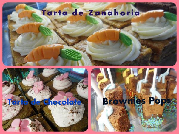CakesAtelier's tweet photo. Hoy tenemos: Tarta de Zanahoria Con Frosting de Queso, Tarta de Chocolate con Frosting de Queso y Brownies Pops!!! http://t.co/8zhzw1fPaX