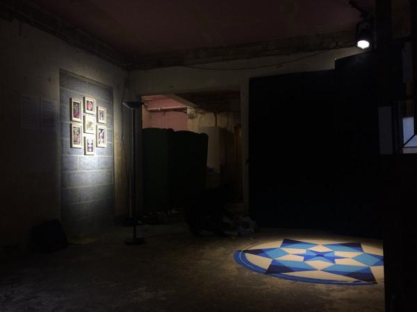 GorillaArtEN's tweet image. An update from Bournemouth- @oldfog collages on the wall, and the Yantra nearly done. #absoluteelsewhere @apollolaan