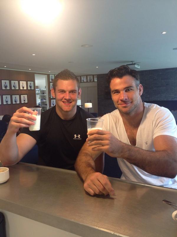 Dan and I would like to raise awareness of the falling milk prices in the UK  #raisemilkprices  <a href="/dan_lydiate/">Danny Lydiate</a>