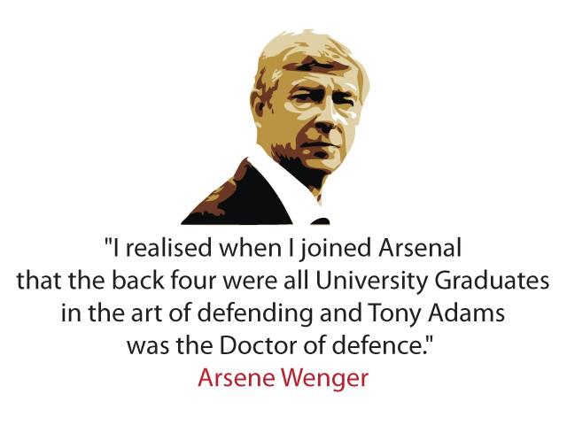 Happy Birthday Mr. Arsenal! Arsene Wenger: "Tony Adams was the Doctor of defence."  
