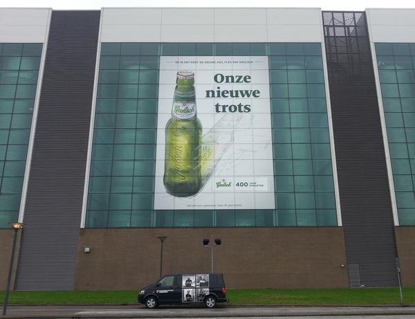 Mooie nieuwe visual voor Grolsch. Ook wij zijn trots..... #folie