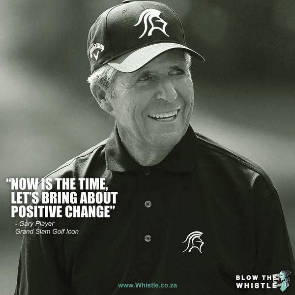 WhistleSA's tweet image. Gary Player a South African hero and also a proud an ambassador of Blow The Whistle!