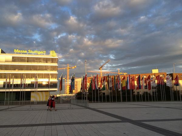 luckow's tweet image. leaving las vegas. next stop essen #cmsgarden