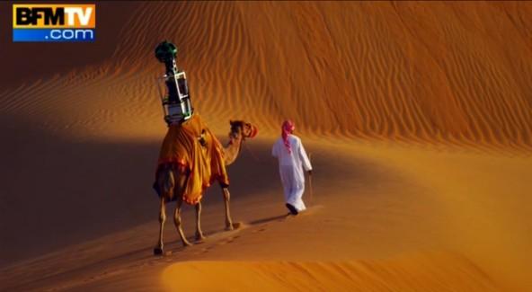 BFMTV's tweet photo. VIDEO - Google Maps photographie le désert à l'aide d'un dromadaire http://t.co/11eEtfvfgE http://t.co/xAPnYlKLFg