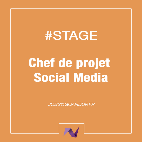 Nous recherchons un(e) stagiaire Chef de projet Social Media disponible immédiatement> goandup.fr/jobs #Stage