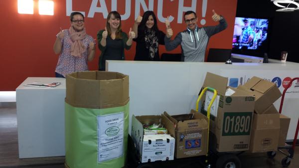 launchthis's tweet image. Thanks to everyone who contributed to the LAUNCH! #Thanksgiving Food Drive. Together we collected over 100 items!!