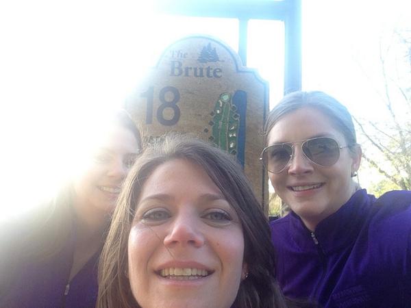 jodischulman's tweet image. .@kimgottschalk @JohnLMarshall3 @brastumac Look who we found at the 18th hole! #sheworkshardforthe$$ #healthwealth