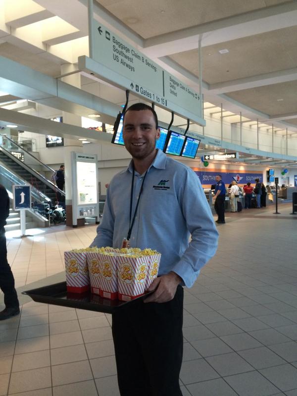 flymanchester's tweet photo. Yes, we have popcorn for everyone today #iflymht. It's what's for breakfast and more. #iflymht http://t.co/CXblBYs6Xd