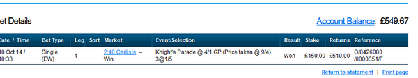 daddyg_uk's tweet photo. @abcbet Gents The rollover bet this week just paid for Christmas, absolute fucking legends #massiveprofit http://t.co/LH2TCrpDJw