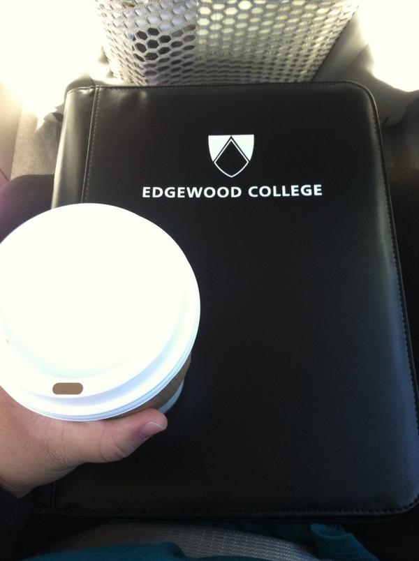 suziechec's tweet photo. Prepared and loaded with caffeine— Edgewood College is on the way! #WCPASA101 http://t.co/HRYviMLKiI