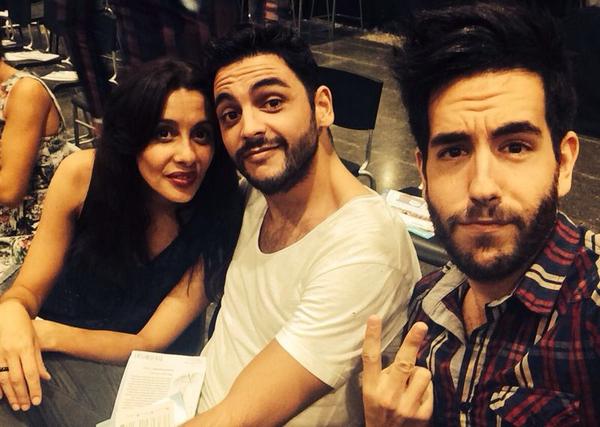 JuanjoRengel's tweet photo. En @PasarelaDS con @IracheRodriguez y @JesusGilesMusic. Apoyando a @mjosecollantes!! #PdS014 http://t.co/6drhhm2EIz