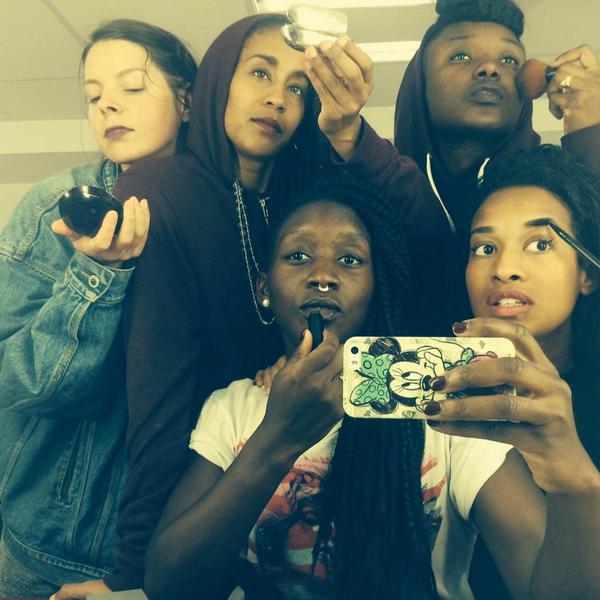With my girls gettin ready for our creation #inthemiddle by <a href="/swaggers/">jeff cerezo</a> <a href="/bron/">Le</a> <a href="/Lyon/">Lyon</a>
