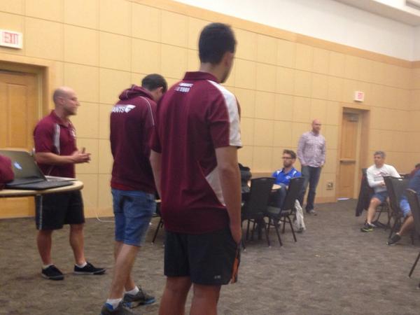 USAFL1997's tweet photo. Coaching staff from @manlyafl leading the coaches clinic, talking Game Day preparation and team morale. #USAFLNats http://t.co/dD6ZhwELu6