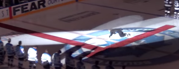 rotoworld_hoops's tweet photo. ICYMI: Canucks’ anthem singer takes spill during junior game http://t.co/tEh612mTqL http://t.co/dRqPVcNykq