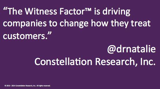 drnatalie's tweet photo. The "Witness Factor" i.e., what's said bout a company is public is helping brands shift 2 better #custexp #VerintChat http://t.co/ssJpjVvLNo