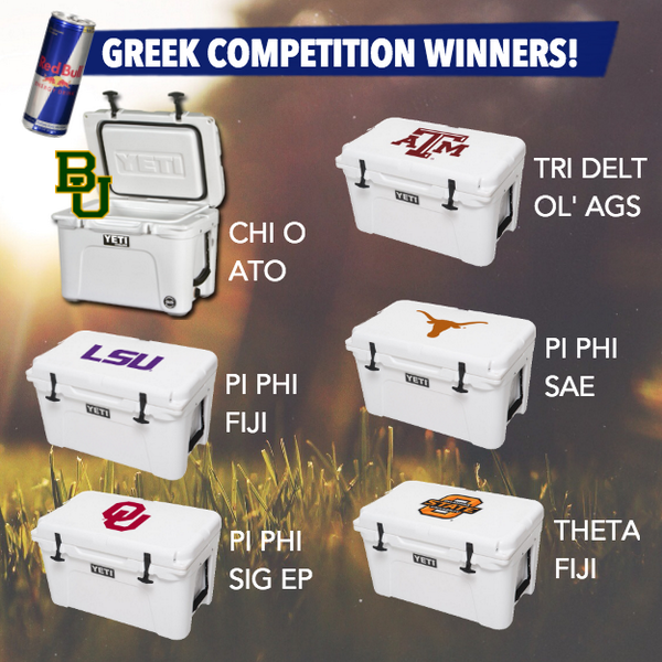 Trellise's tweet photo. The winners of the @YetiCoolers filled with @redbull are... Congrats!#jointhegroup http://t.co/M8gkctcBzr