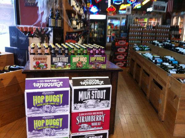 LancasterBrew's tweet photo. Sampling @LancasterBrew today in DC @DEVINOSDC Milk Stout, Strawberry Wheat, Hop Hog IPA, Hop Buggy &amp; LBC swag http://t.co/d0T606DqoT