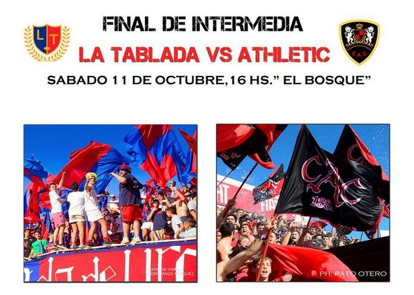 Mañana todos a alentar a la Intermedia que tiene su final frente a La Tablada. 16:00 hs en "El Bosque”. #VamosLaResa