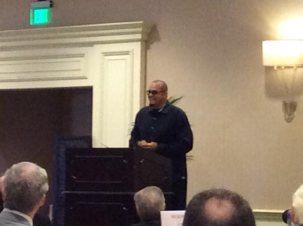 Guest speaker <a href="/sinbadbad/">Sinbad</a> at the <a href="/ABAEntSports/">ABA Ent & Sports</a> luncheon #abaentsports2014