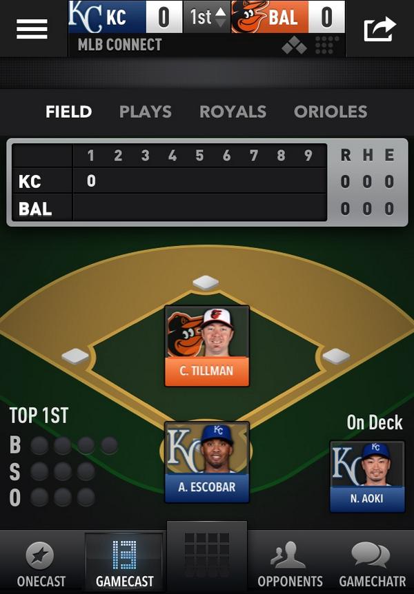 elfildeo's tweet photo. #ALCS: #Royals 0 #Baltimore 0 Top1 / ยกPlay Ball! #MLBConnect http://t.co/i12wFO6ff9