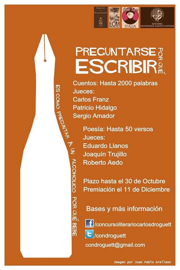 Condroguett's tweet photo. Porfavor RT a esta foto, concurso literario Carlos Droguett
@malaimagen @Nalgasylibros  @queleochile http://t.co/x0glkGVq8u