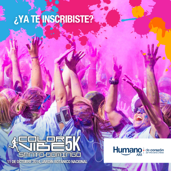 seguroshumano's tweet photo. Las reglas de Color Vibe 5k: Vestir de blanco y terminar totalmente lleno de color. ¿Ya te inscribiste? #ColorVibe5k http://t.co/rJrzlTsi6u