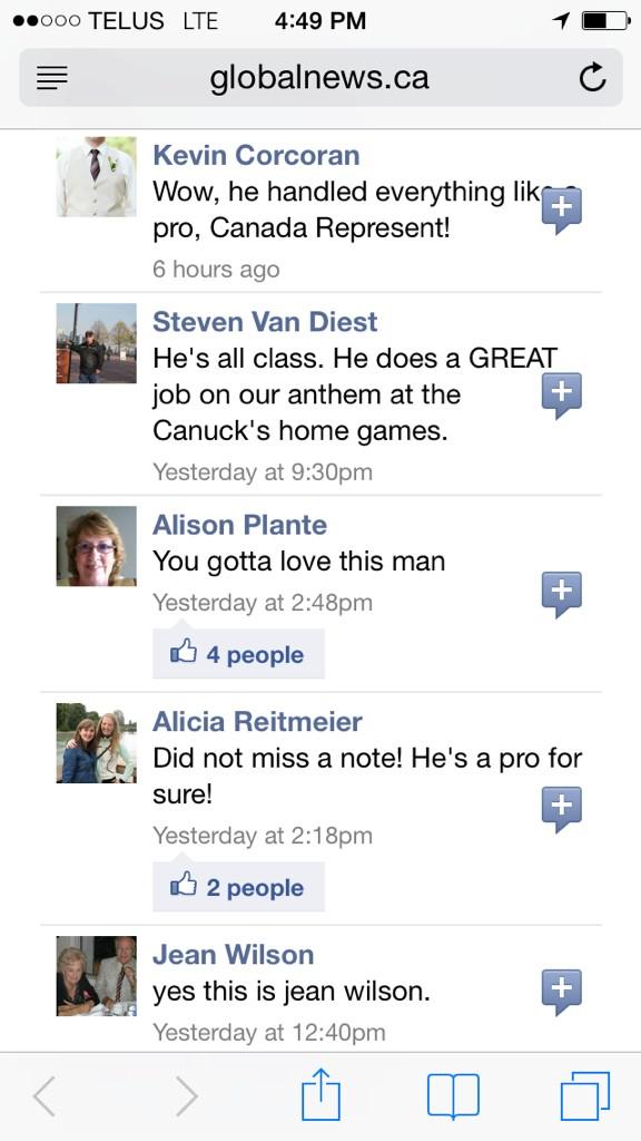MikePHager's tweet photo. "yes this is jean wilson." Comment found on @GlobalBC story about Canucks singer Donnelly biffing it #Internetmachine http://t.co/ijtrg7fHHc