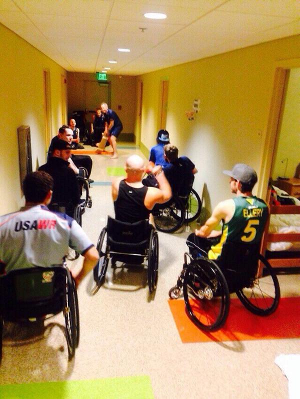 There's nothing like a bit of corridor cricket to finish off a wheelchair rugby series against the <a href="/usawchrugby/">USA Wheelchair Rugby</a> team