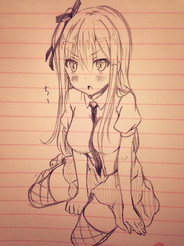 ちー Ar Twitter シャーペン一発描き女の子 私の絵嫌いじゃないよって人rt 少しでもうまいと思った人rt 絵描きさんと繋がりたい Http T Co Cozvmnoalc