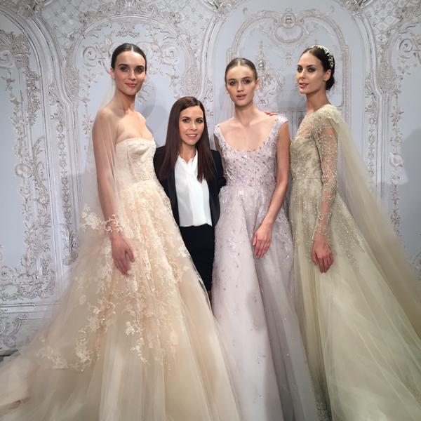 M_Lhuillier's tweet photo. Monique and her brides! #mlfall15bridal #bridalmarket #mlbride http://t.co/XV35JpqphD