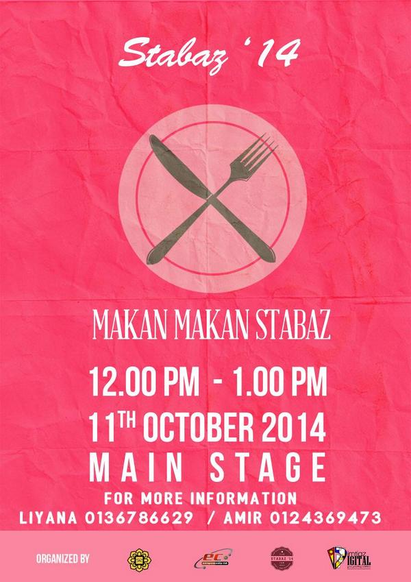 Stabaz_IIUM's tweet photo. Abam2 kakak2 mari tgk sini ! #stabaz2014 #stabaz #stabest #stabaek #perangposter #iium #gombak #kualalumpur http://t.co/5H3WKGoSSr