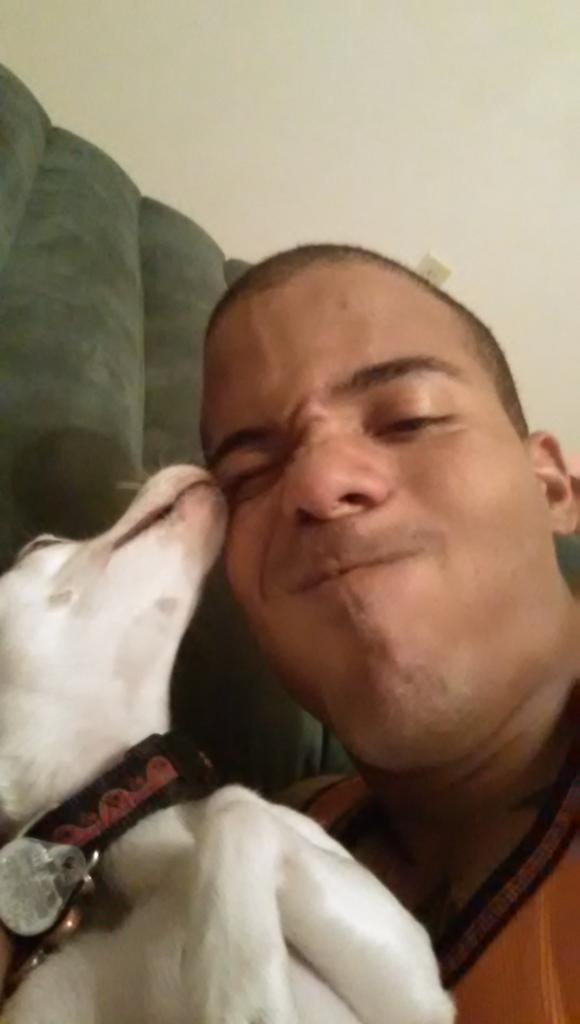 THEAdamMayhem's tweet photo. Since #Wifey @CourttneyKingg is hanging out with #JazzyBear... I hangout with #EmmaLicious! #Proud #Pawrents http://t.co/TtgTKYavzC