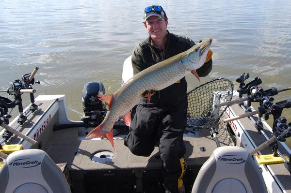 GBMusky's tweet photo. The bite continues #fullyinvolvedmuskyadventures @StCroixRods @Mirrocraft @BerkleyFishing @AMSOILINC http://t.co/UlP8in8Lpk