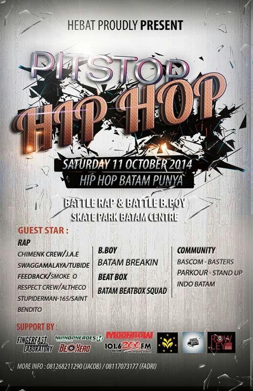 #EVENT #BATAM Today "PITSTOP HIP HOP" cc: <a href="/jFlip_btm/">jacob george</a> <a href="/HEBAT_Indo/">HEBAT</a>