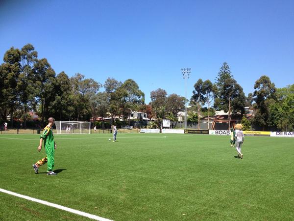 Half time kick around.