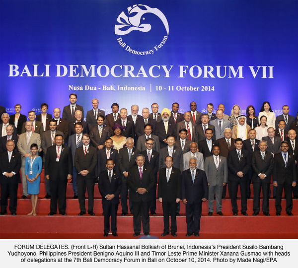 rapplerdotcom's tweet photo. What has the Bali Democracy Forum achieved? http://t.co/itj5gULuQH #BDF2014 http://t.co/9sZtszBBGi