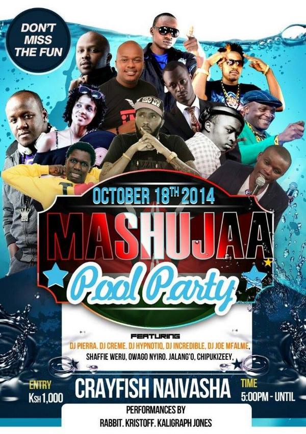 MashujaaParty's tweet photo. We are exactly a week away from the #MashujaaParty2014 @DjJoeMfalme @JalangoMwenyewe @ShaffieWeru @cremedj @PierraM http://t.co/YyrjEK1HS5