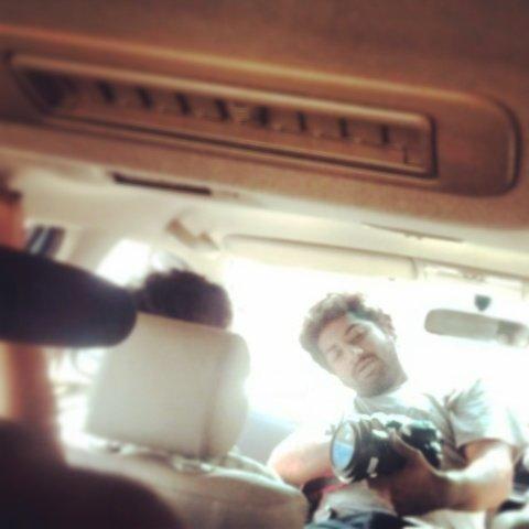 Team <a href="/Trimopic/">Triangular Motion P</a> shooting inside a car for their #road film. Excited bunch of #filmmakers at the <a href="/48hfpindia/">48HFP India Chapter</a>. #jamuura