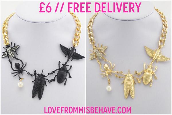 LoveMisbehave's tweet photo. Peeeerfect creepy crawly Halloween necklace! 10% off with the code "10YAY". http://t.co/MAWjrGdvZv http://t.co/bIMT4AIQyI
