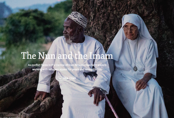 jgmariner's tweet photo. An 80-yr-old nun and a 72-yr-old imam help refugees who've fled violence in CAR. http://t.co/zbB75CFKYq #CARcrisis http://t.co/s3TppfEY6g