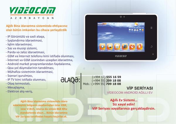 Siz xəyal edin! Vip Seriyası xəyallarınızı gerçəkləşdirsin...
#agıllıev #smarthome #умныйдом #videocom #Azerbaycan