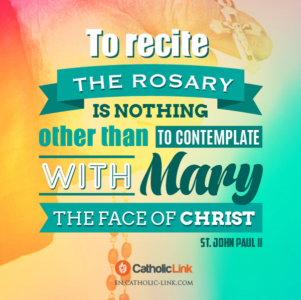 catholiclink_en's tweet photo. "With the Rosary, the Christian people sits at the school of Mary and is led to contemplate the beauty on the fac... http://t.co/s8FZS3uKU5