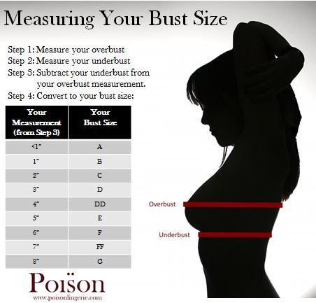 poisonlingerie on X: Ever wonder how to measure your bust size? Here are  four easy steps!   / X