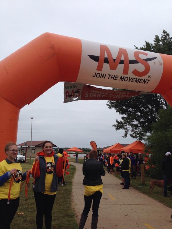 OSUPRSSA's tweet photo. Collect your medal at the finish line! Thanks to everyone who participated! #MSWalk2014 http://t.co/ATXB2ZbI7H