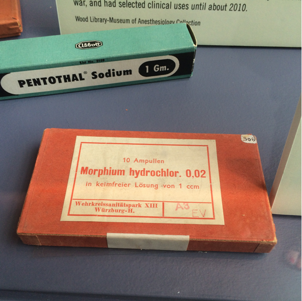 WWIImuseum's tweet image. Morphine was one of the few treatments available for intractable pain during #WWII.  #ANES2014 #medicine